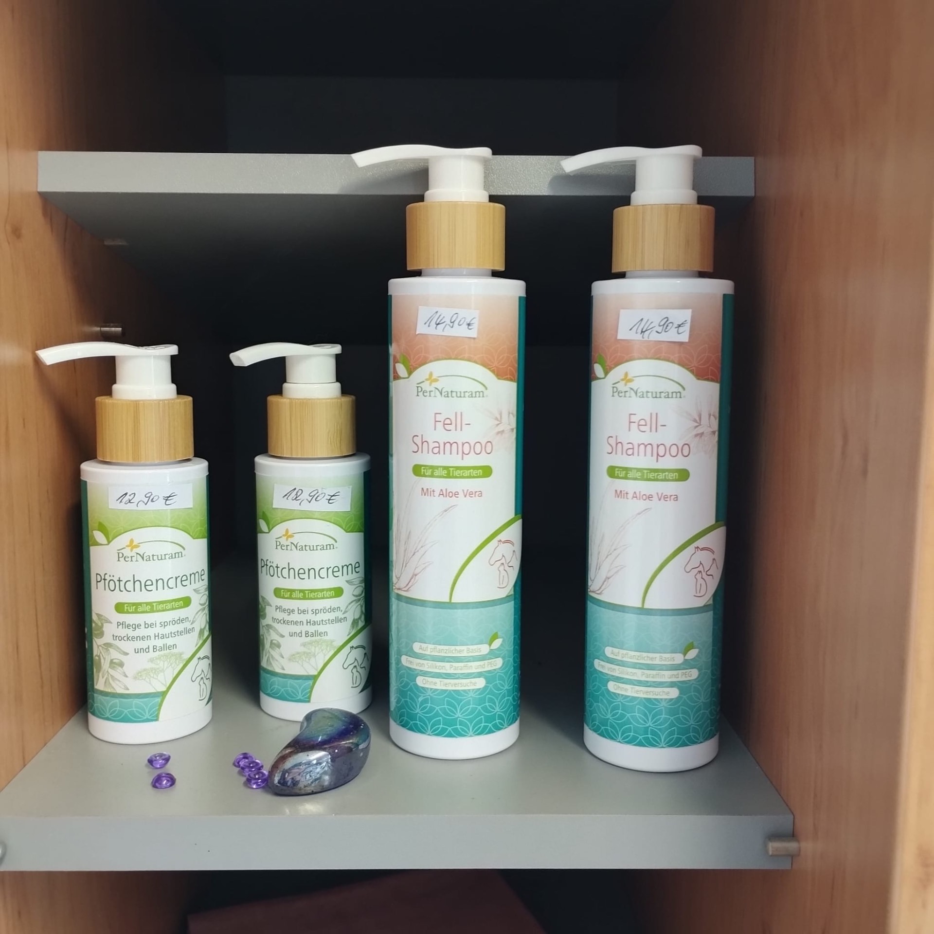 PerNaturam Pflegeprodukte: Pfötchencreme und Fell-Shampoo mit Aloe Vera